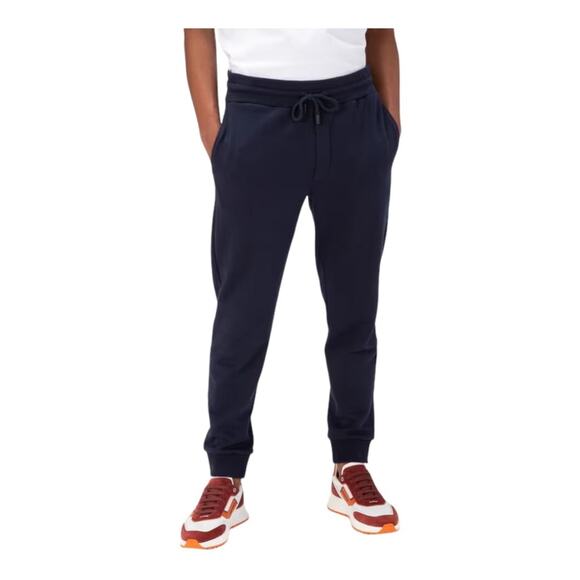 Bally Navy Blue Cotton Terry Drawstring Jogger Sweatpants Size Large - Picture 1 of 9